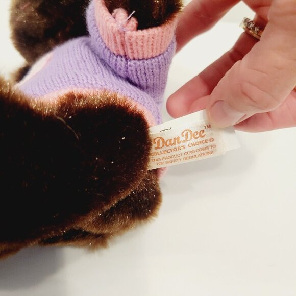 Dan Dee Collectors Choice Plush Dog With Purple Sweater - Picture 4 of 4